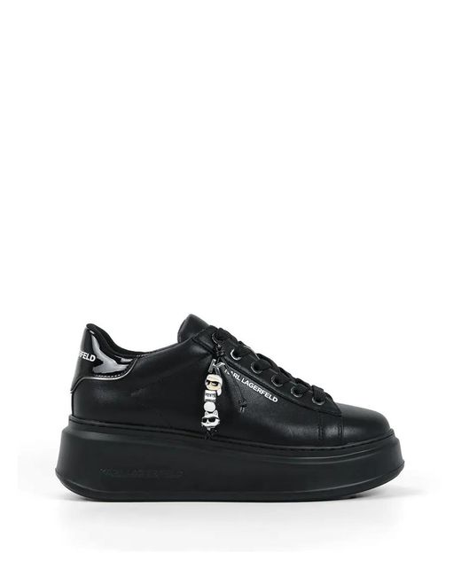 Karl Lagerfeld Black Baskets Anakapri Ikon À Breloque Et Plateforme