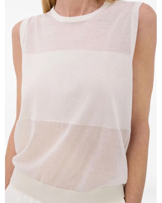 Loulou de Saison White Anita Sleeveless Top