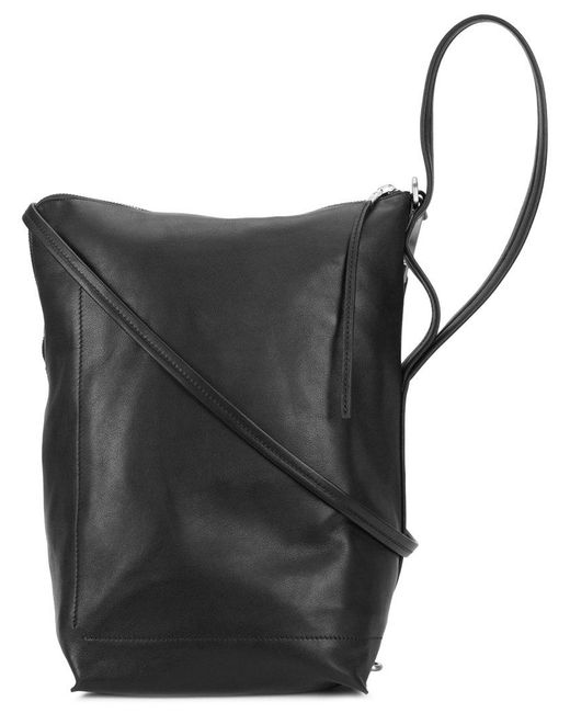 Rick Owens Black Bucket Bag for men