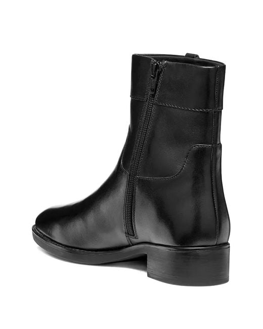 Geox Black 35Mm Felicity Leather Boots