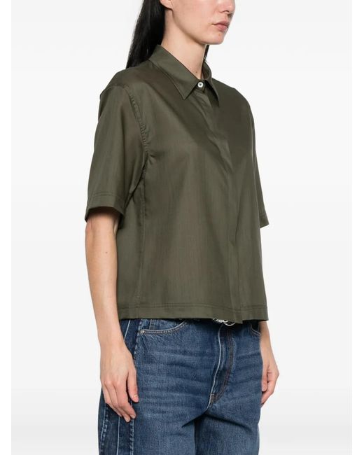 Herno Green Virgin Wool Shirt
