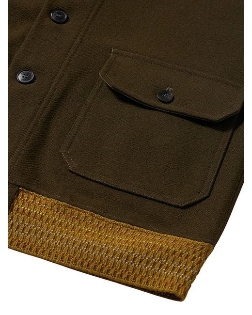 Fortela Green Button Bomber Jacket for men