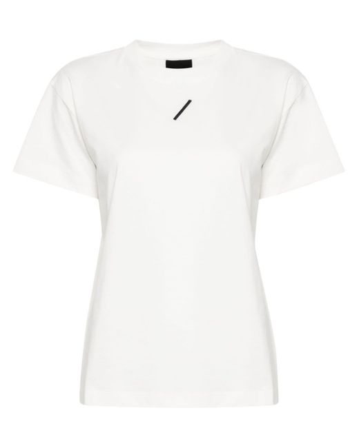 Thom Krom White T-Shirt mit Logo-Stickerei