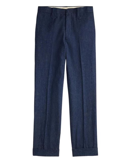 RRL Blue Belt-Loops Trousers for men