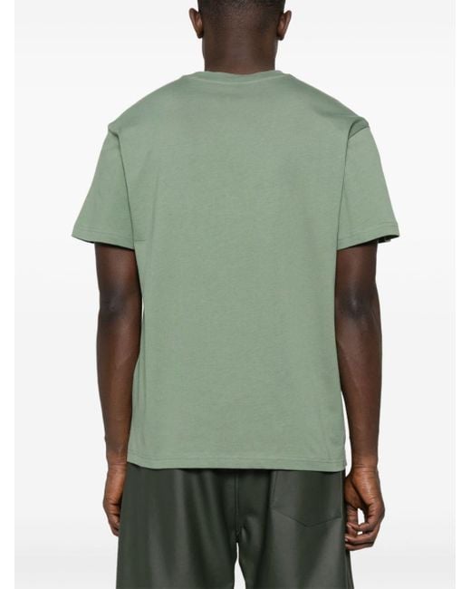 Camiseta con logo bordado J.W. Anderson de hombre de color Green