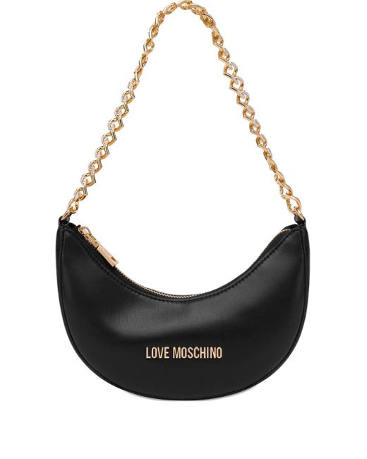 Love Moschino Black Chain-Link Shoulder Bag