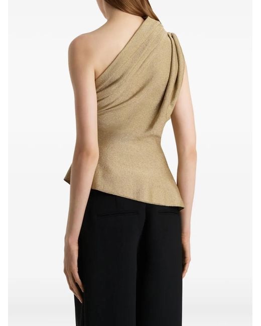 Khaite Natural Aimee Draped Blouse