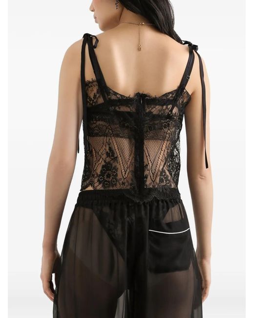 Dolce & Gabbana Black Lace Top