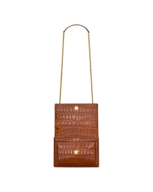 Saint Laurent White Small Sunset Cross Body Bag