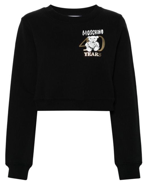 Moschino Black Logo-print Cotton Sweatshirt