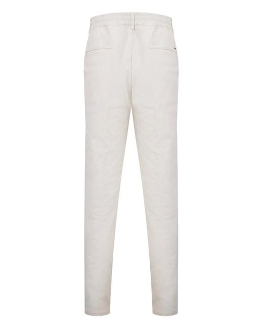 Peserico White Gabardine Trousers for men