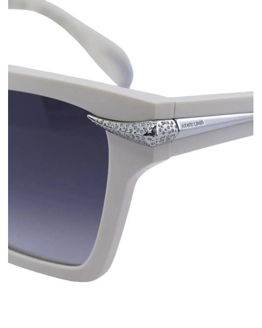 Roberto Cavalli Blue Square-Frame Sunglasses