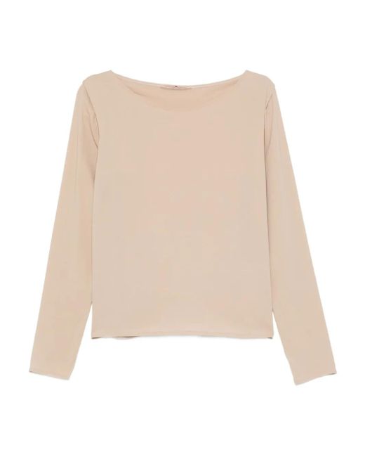 Ermanno Scervino Sweater Met Boothals in het Natural