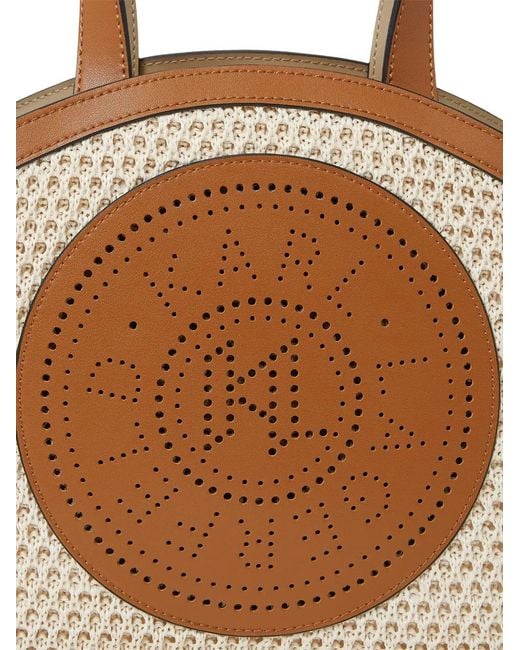 Karl Lagerfeld Brown Small K/Circle Mesh Tote Bag