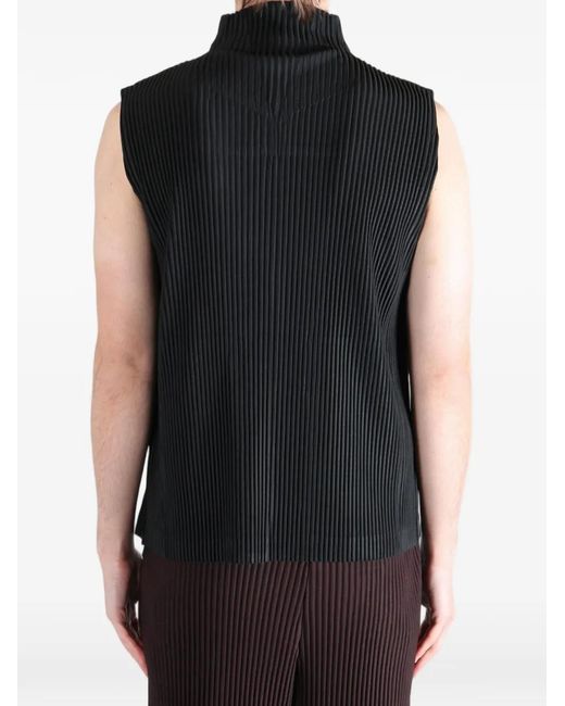 Homme Plissé Issey Miyake Black Homme Plisse' Issey Miyake Sleeveless Top for men