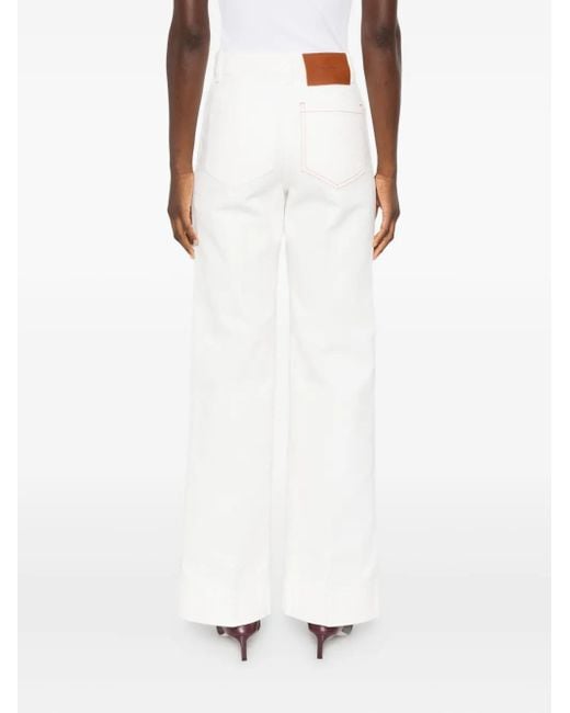Victoria Beckham Straight Jeans in het White