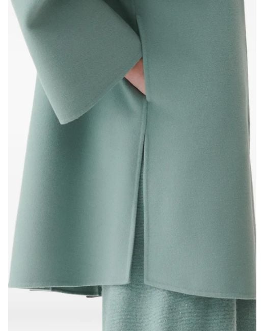 Fabiana Filippi Blue Zip-Up High-Neck Coat