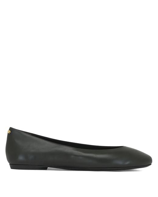 Lanvin Black Leather Ballet Flats