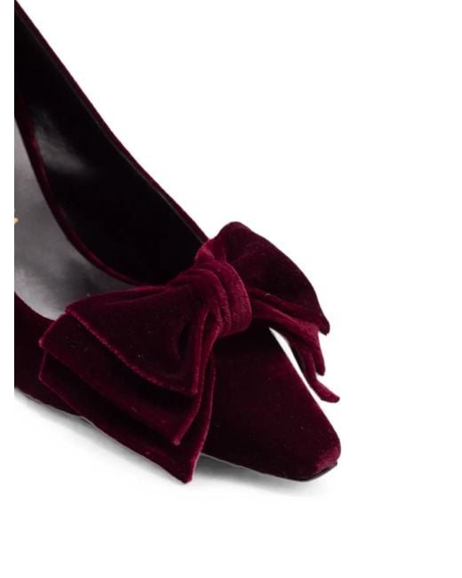 Roberto Festa Purple Flowy Bow-Detail Pumps