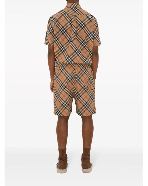 Burberry Hemd Check Aus Seide in Brown für Herren
