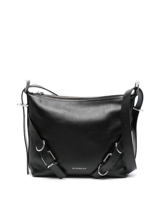 Givenchy Black Voyou Leather Crossbody Bag for men