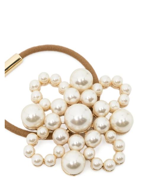 Jennifer Behr White Faux-Pearl Embellished Hair Band