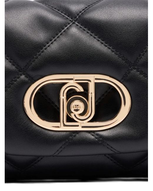 Liu Jo Black Mittelgroße Lapuffy Schultertasche Mit Steppung
