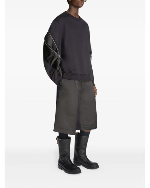 Dries Van Noten Black Crew-Neck Sweatshirt for men