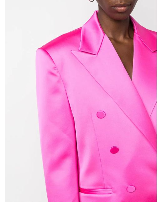 GIUSEPPE DI MORABITO Pink Doppelreihiger Blazer Mit Steigendem Revers