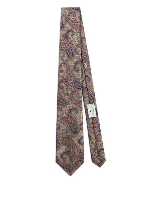Corbata Con Motivo De Cachemira Etro de hombre de color White