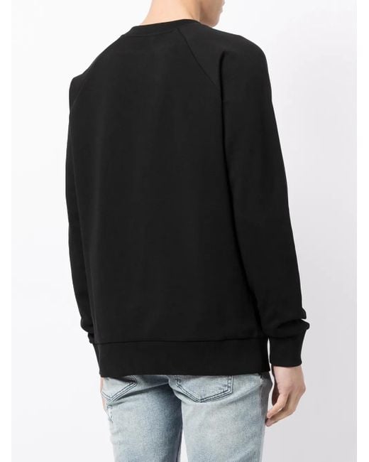 Balmain Black Logo-Embellished Sweatshirt for men