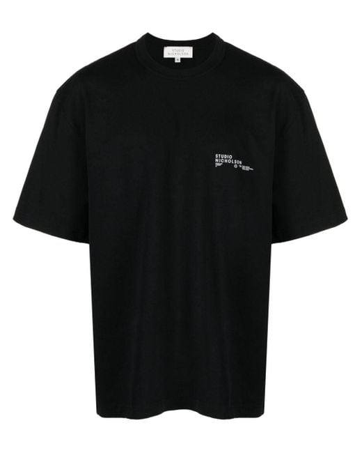 Studio Nicholson Black Module Cotton T-shirt for men