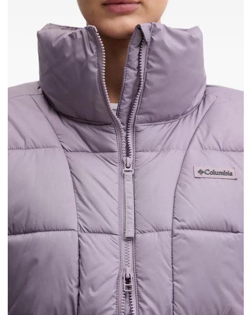 Columbia Purple Padded Funnel-Neck Jacket