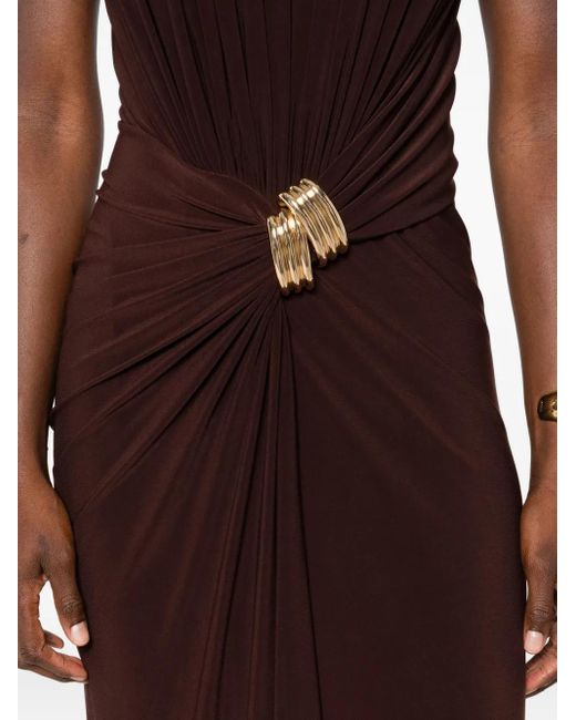 Robe À Col V Serena Brandon Maxwell en coloris Black