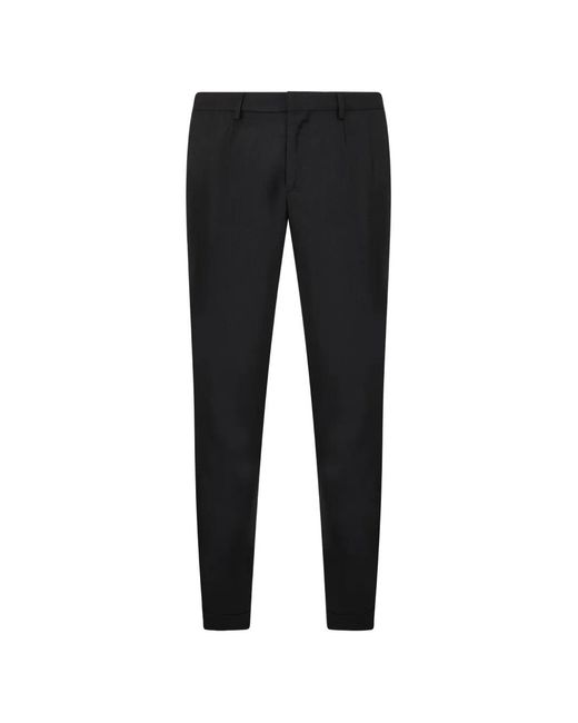 Moorer Black Montale Tailored Trousers for men