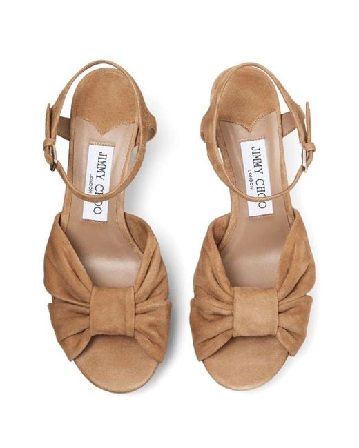 Jimmy Choo Heloise 80mm サンダル Brown