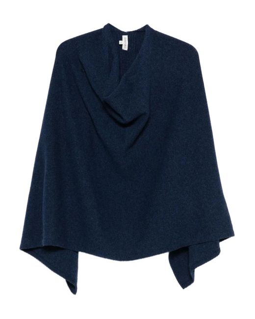Eric Bompard Blue Langer Poncho Aus Kaschmir