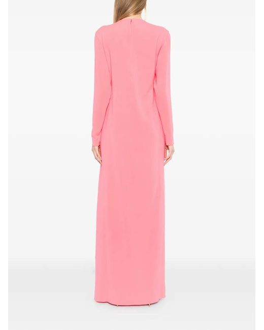 Tom Ford Pink Cutout Long-Sleeve Dress