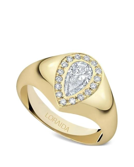 Loraida Metallic Bague Vortex Ornée De Diamants
