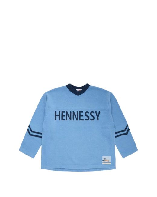 Son Of The Cheese Blue Henny Intarsia-Knit Sweater for men