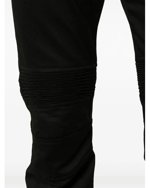 Junya Watanabe Black Panel-Detail Cropped Skinny Trousers for men