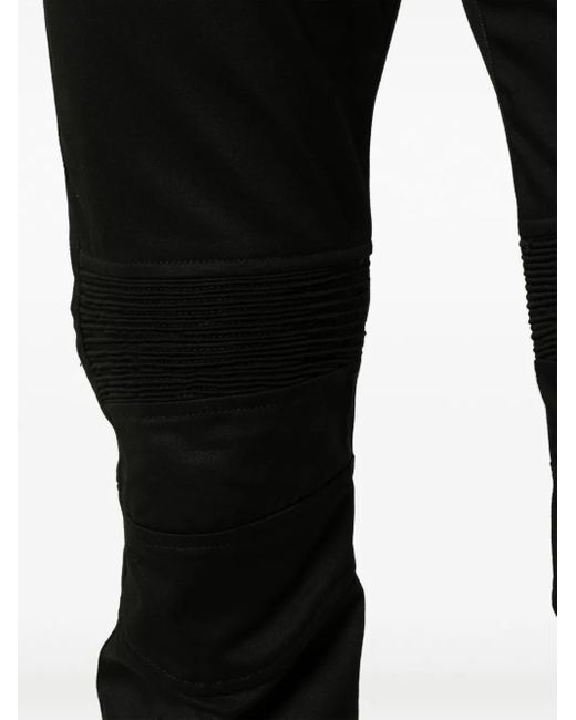 Junya Watanabe Black Panel-Detail Cropped Skinny Trousers for men