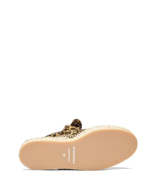 Scarosso Brown Pina Animal-Print Espadrilles