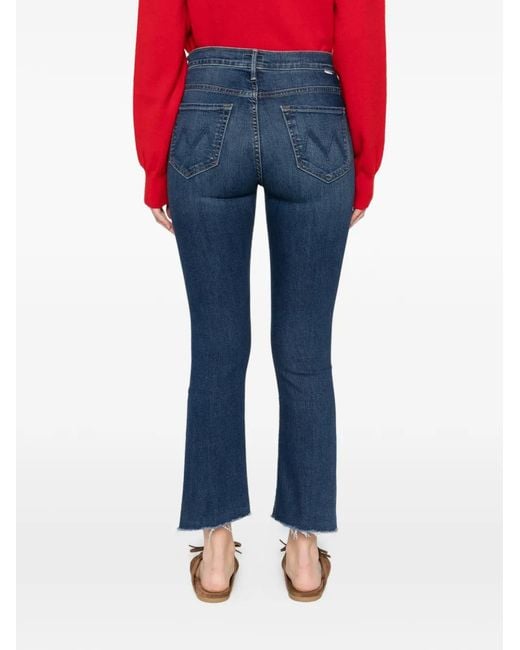 Mother Blue The Insider Crop Step Fray Jeans