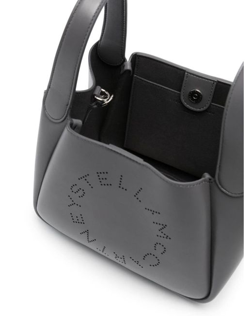 Stella McCartney Gray Umhängetasche mit perforiertem Logo
