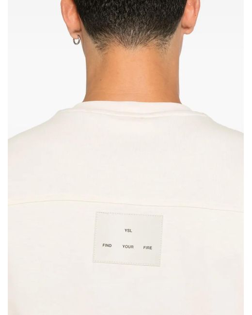 Yes London White Cotton T-Shirt for men