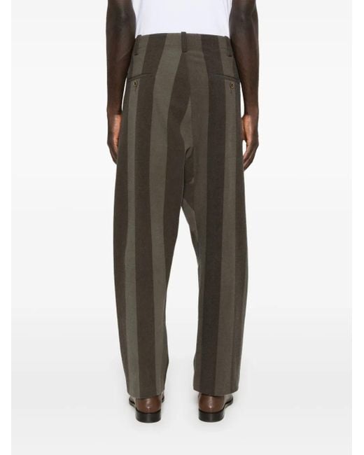 Uma Wang Black Striped Trousers for men