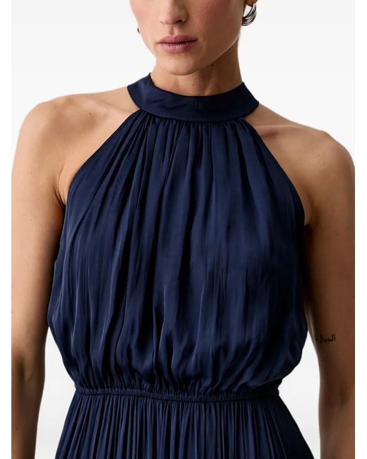 Morgan Blue Pleated Midi Dress