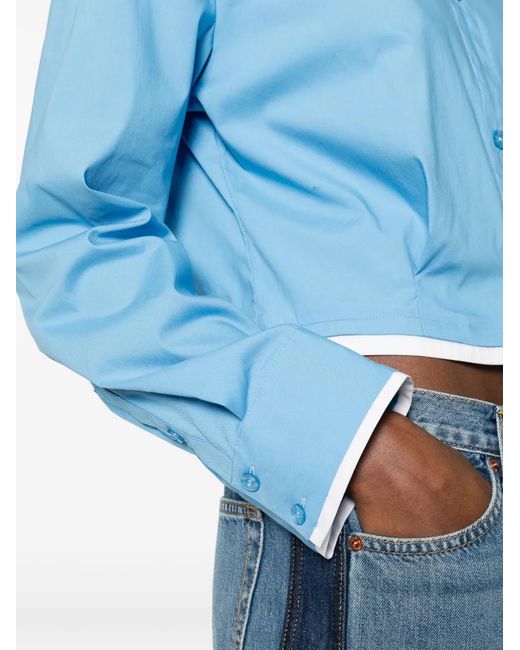 Gestuz Cropped Blouse in het Blue