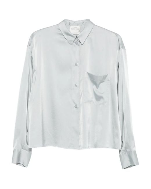 Camisa de satén Forte Forte de color White
